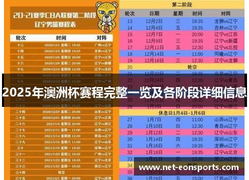 2025年澳洲杯赛程完整一览及各阶段详细信息